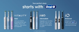 Oral-B Vitality Pro – 2x Adult Electric Toothbrushes with 2 Heads – Black & Purple