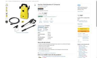 Hidrolavadora Karcher K Compacta 1500 PSI por $1,199 | Oferta Amazon