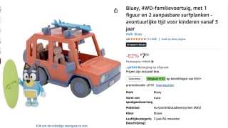 Bluey Auto Heeler 4WD Family Vehicle met Bandit Figuur voor €7 bij Amazon