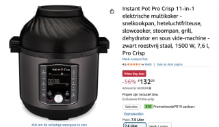 Instant Pot Pro Crisp 11-in-1 elektrische multikoker voor €132,29 bij Amazon