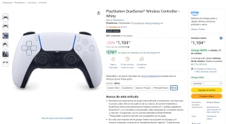 PlayStation DualSense Wireless Controller (White) por $1,104 en Amazon