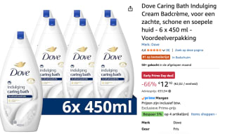 Dove Caring Bath Indulging badcrème - 6 x 450 ml voor €12,10 bij Amazon
