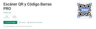 Escáner de QR y Barras Gratis (Versión Pro) en Google Play
