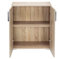 Armario Multiusos con Doble Puerta y 2 Estantes Madera MDF 77 x 31 x 60cm Roble 54.9€