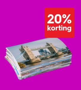 20% korting op afdrukken bij besteding vanaf €15 met de meerdagenservice van HEMA