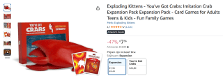 Exploding Kittens You've Got Crabs: Imitation Crab Expansion Pack voor €7,36