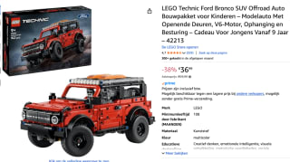LEGO 42213 Technic Ford Bronco SUV voor €36,99 bij Amazon