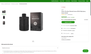 Azzaro The Most Wanted Intense 100ml por $659 | Oferta Bodega Aurrera