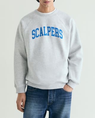 Sudadera hombre Scalpers con logo frontal (gris claro) por 15,99€ en El Corte Inglés