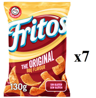 7 Unidades de Aperitivo frito sabor barbacoa Fritos bolsa 130 g por 7.01€