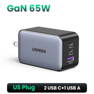 UGREEN 65W GaN cargador USB-C (3 puertos) por $295 en AliExpress