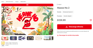 Heave Ho 2 por $140 | Oferta Nintendo eShop
