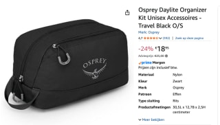 Osprey Toiletry Kit Daylite - Toilettas voor €18,95 bij Amazon