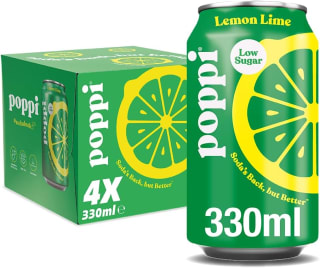 poppi Lemon & Lime Sparkling Soda 330ml Can (24 Pack) for £4.50 at Amazon