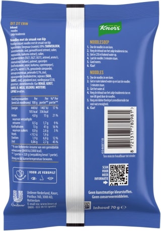 Knorr Good Noodles Kip (11 x 70 g) voor €7,69 bij Bol