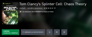 Tom Clancy's Splinter Cell: Chaos Theory por $75 | Oferta Xbox Store
