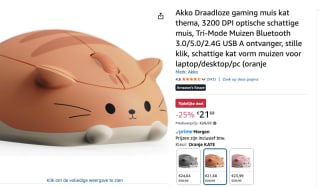Akko Draadloze Gaming Muis met kat-thema voor €21,68 bij Amazon