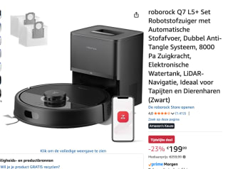 roborock Q7 L5+ Robotstofzuiger voor €199,99 bij Amazon