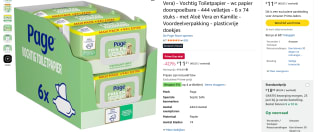 Page vochtig toiletpapier voor €11,21