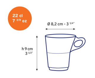Caprice - Tasses en verre 22 cl (lot de 6) pour 5€ chez Duralex