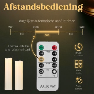 Aurae Led Kaarsen (9 stuks) voor €27,99 bij Bol