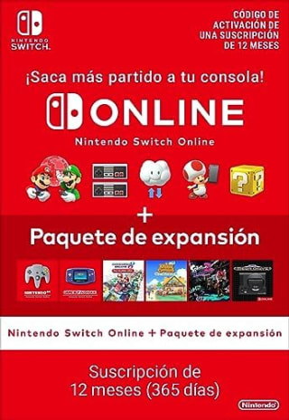 Nintendo Switch Online + Paquete de expansión (12 meses) por 33,05€ en Amazon