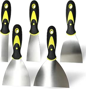 5 Pcs Wallpaper / Paint Scrapers, 1/2/3/4/5 Inch Stainless Steel. Sold by MKSCXJS FBA