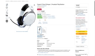 HyperX Cloud Stinger 2 PlayStation por $360 | Oferta Amazon