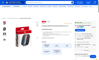Set Joy-Con Nintendo Switch por $1,375 | Oferta Walmart