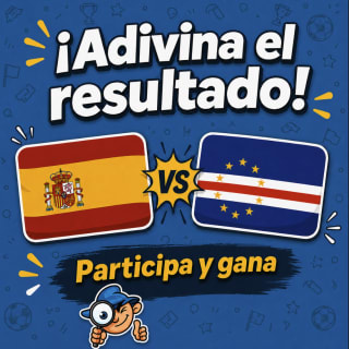 Sorteo Tarjeta Regalo Amazon 20€ si adivinas resultado España - Cabo Verde