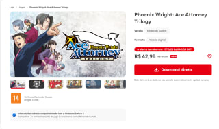 Phoenix Wright: Ace Attorney Trilogy por $147 | Nintendo Brasil