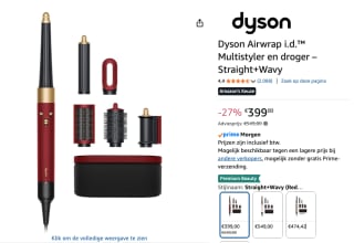 Dyson Airwrap i.d.™ Multistyler en droger – Straight+Wavy voor €399 bij Amazon