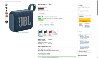 Bocina JBL Go 4 Azul por $623 | Oferta Amazon