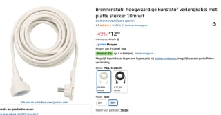 Brennenstuhl Stroom Verlengkabel Wit 10.00 m voor €10,16 bij Amazon