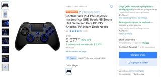 Control QRD SPARK N5 para PS por $678 | Oferta Mercado Libre