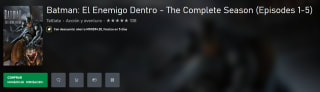 Batman: El Enemigo Dentro - The Complete Season (Episodes 1-5) por $63 | Xbox