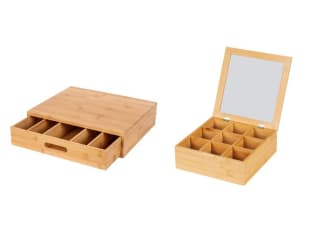 Caja de café / caja de té de bambú por 9,49€ en Lidl