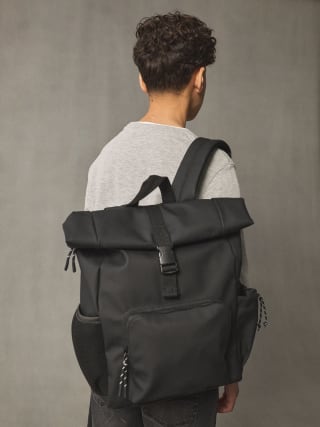 Black Roll Top Backpack for £10.50 at Next