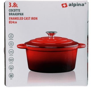 Alpina braadpan gietijzer 24 cm voor €24,99 bij Dirk