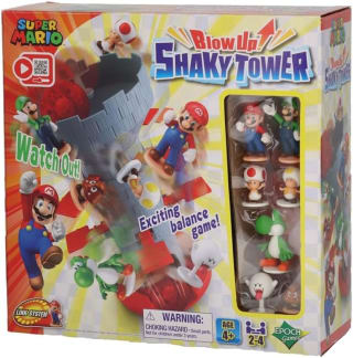 EPOCH Games 7356 Super Mario Blow Up! Shaky Tower voor €8 bij Amazon
