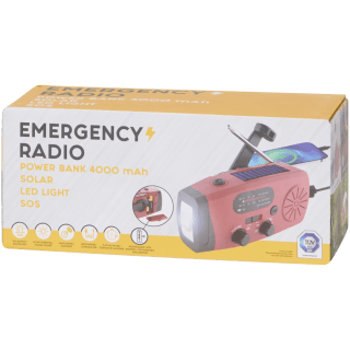Radio de emergencia 4 en 1 con linterna y batería externa por 9,95€