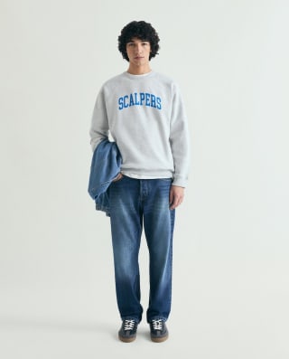 Sudadera hombre Scalpers con logo frontal (gris claro) por 15,99€ en El Corte Inglés