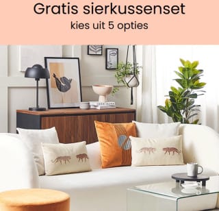 Gratis sierkussenset bij besteding vanaf €200 bij Beliani
