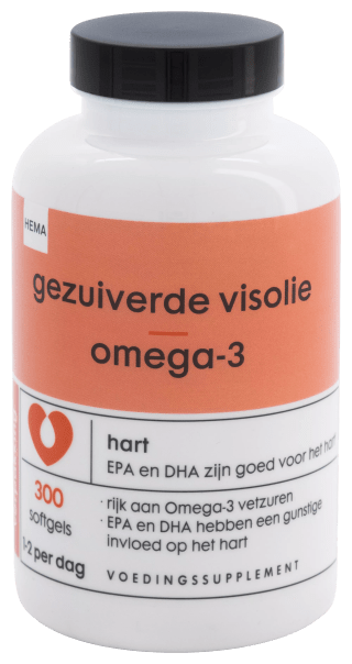 Gezuiverde visolie omega-3 (300 stuks) voor €16,99 bij Hema