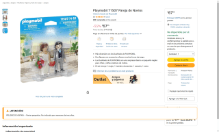 Playmobil 71507 Pareja de Novios por $67 | Amazon