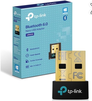 TP-Link UB600 Adaptador Bluetooth 6.0 para PC, USB Bluetooth por 8.99€