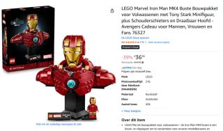 LEGO Marvel Super Heroes - Iron Man MK4 Bust voor €36,59 bij Amazon