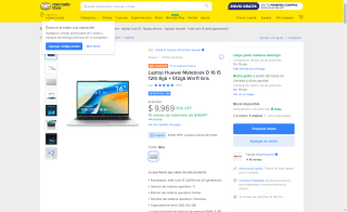 Huawei 16" i5 8GB 512GB por $9,469 | Oferta Mercado Libre