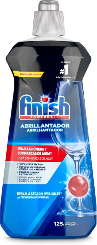 3 botes Finish Abrillantador Lavavajillas de 125 lavados 500ml por 9,58€