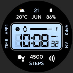 Gratis Retro Digital: Watch face bij Google
